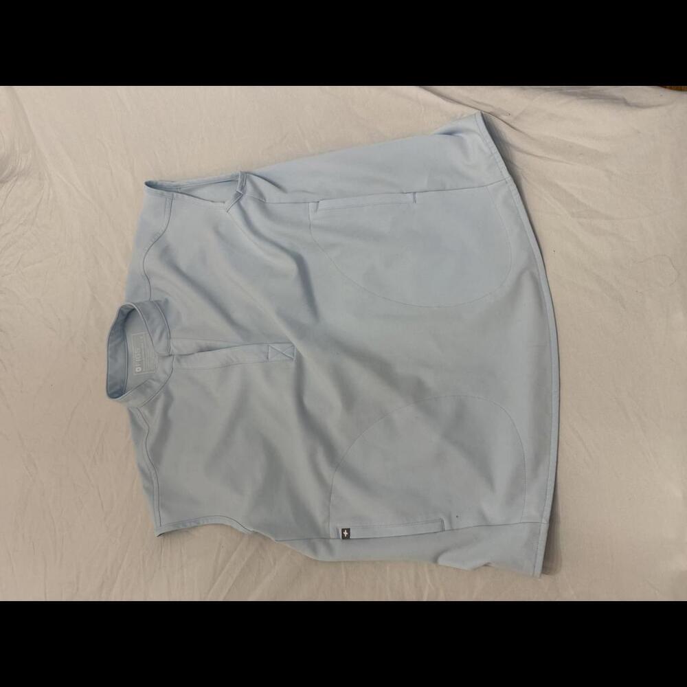 Light Blue Sleeveless Polo-Style Women's Top